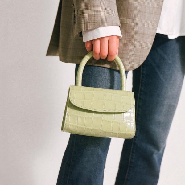 

bag female 2020 summer crocodile niche super beautiful mini retro matcha green new pattern handbag shoulder bag