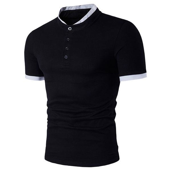 

zogaa brand 2019 new men polo shirt short sleeve bussiness casual slim fit polos breathable cotton polo shirts man clothes, White;black