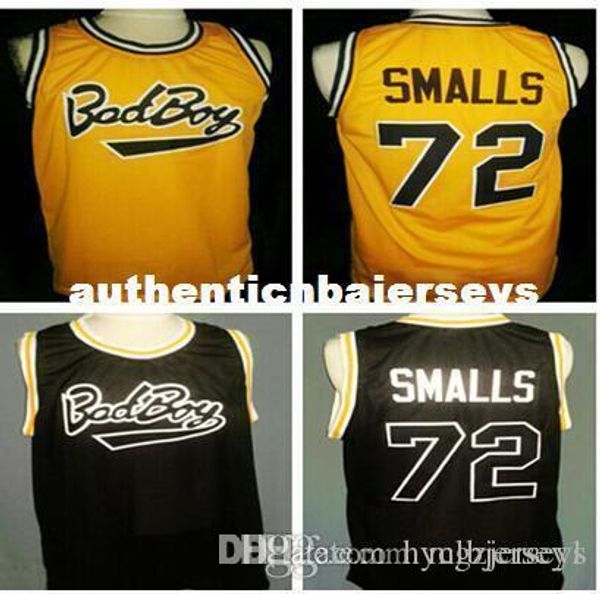 

notorious big #72 biggie smalls bad boy jerseys yellow black or customize any number men's stitched embroidery jerseys, Black;blue