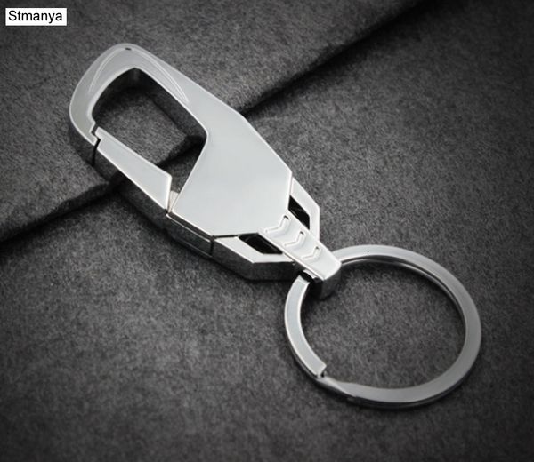 

man waist hung metal key chain fashion new bag charm accessories good quality car key holder small gift keychain, Slivery;golden