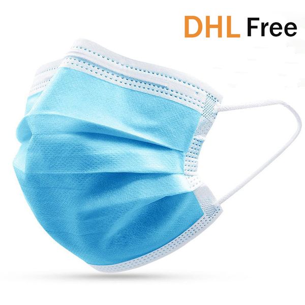 

disposable mask 3 layers men non woven anti-dust waterproof face facial protective cover respirator mouth safety masks comfortable 50pieces