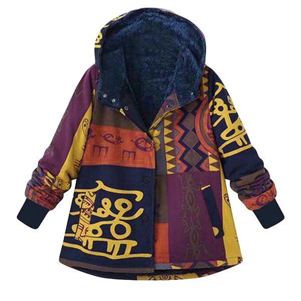 

plus size 5xl winter parka women hooded long sleeve coats vintage ladies fleece thick warm coats zipper outcoat jackets a40, Black