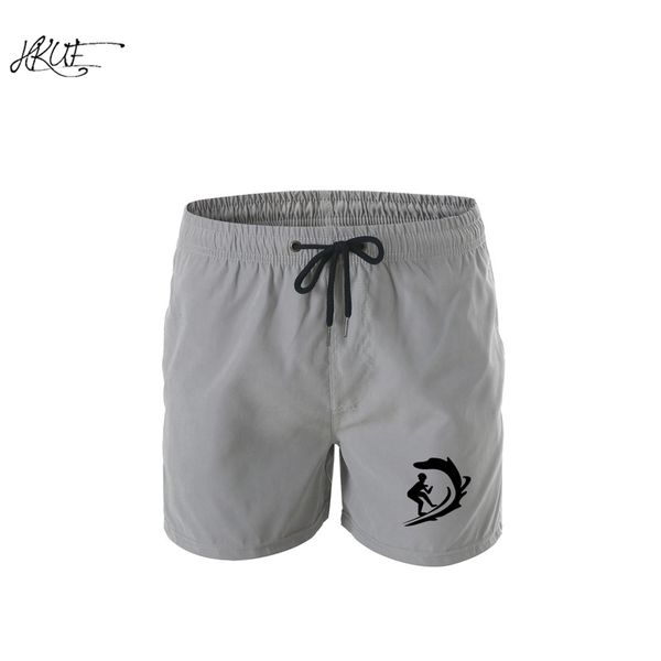 

2020 new men's beach board shorts quick-drying men's swimming trunks brand printing swimwear beach pants double layer, White;black