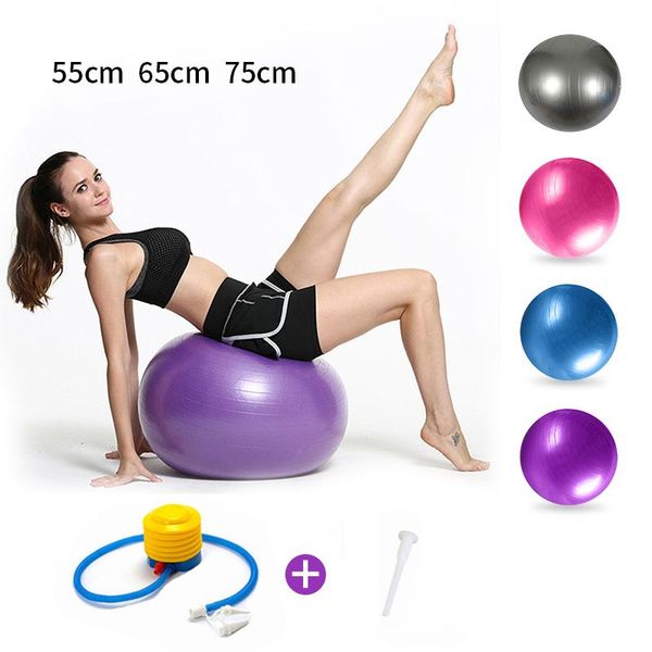 

sports yoga balls fitness balance ball pelota pilates equipment exercise gym home fitball women workout with pump 55cm 65cm 75cm etzij