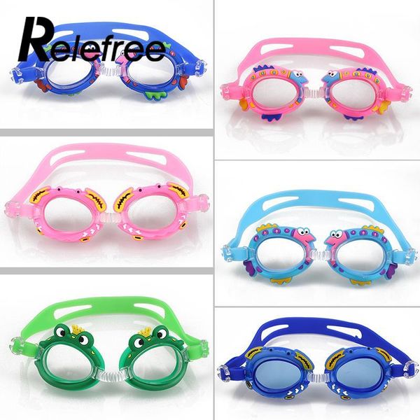

relefree мультфильм дети дети мальчики девочки очки летние анти туман плавательные очки