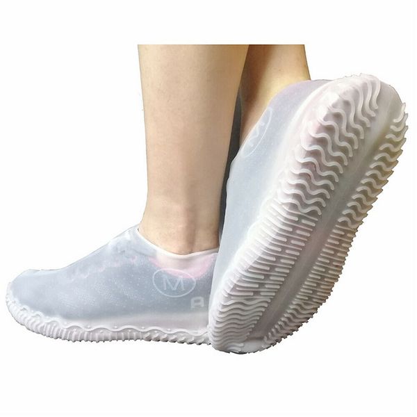 

tex waterproof shoe covers slip-resistant rubber rain boots, Black;red