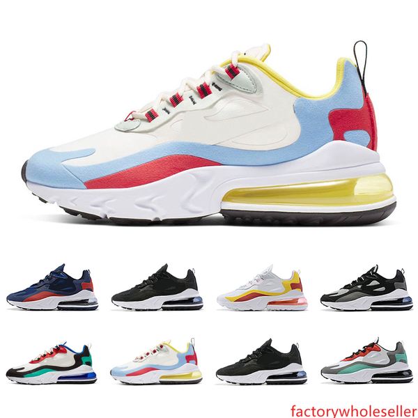 

2019 react men running shoes bauhaus optical triple black fashion mens trainers breathable sports sneakers