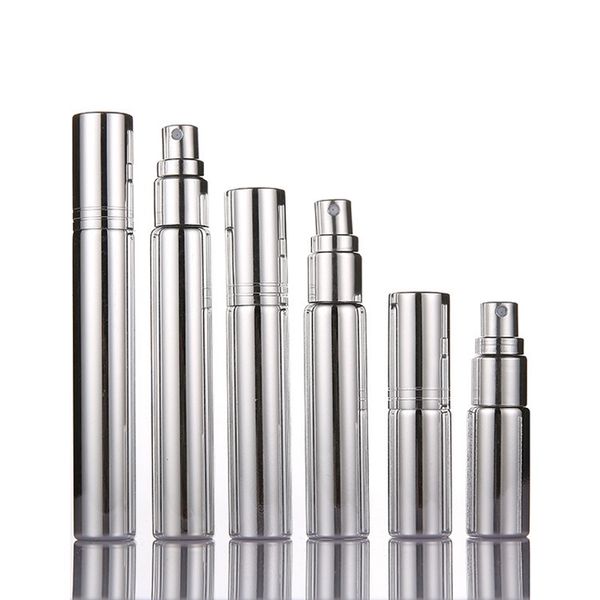 5 ml, 10 ml, 15 ml Parfümflasche, versilbert, feiner Nebel, Sprühflasche, Toner, Sonnenschutz, Make-up-Entferner, Kosmetikbehälter WB2027