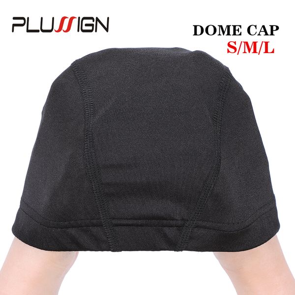 

plussign dome wig cap 52cm-56cm three size mesh wig cap breathable spandex with great elastic band 2pcs/lot making tool, Brown