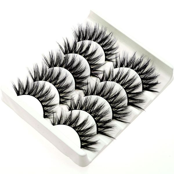 

yokpn 3d false eyelashes full handmade synthetic fiber false eyelash natural messy crisscross fake eyelashes bare makeup tool