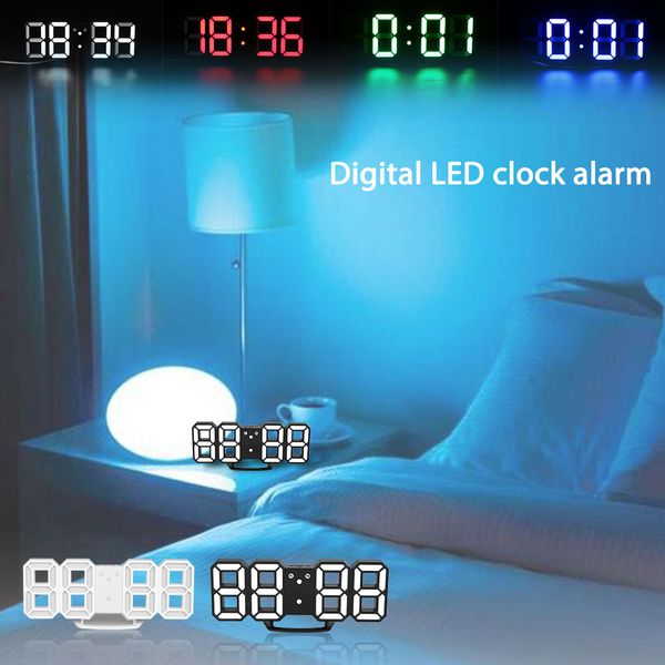 

led digital clock 24/12 hour display wall alarm clock watch ornament decoration