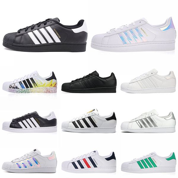 

original superstar casual flat shoes white black pink blue gold 80s pride men women sports sneakers size 5-10