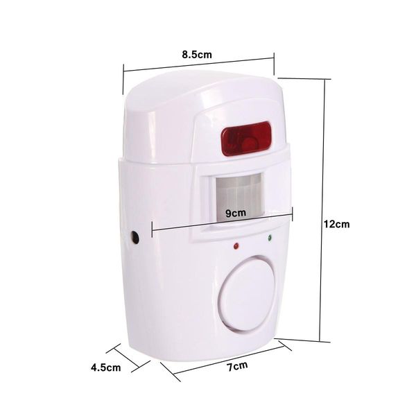 

wireless pir motion infrared sensor anti-theft detector intruder alarm + 2 remote controller + holder - column