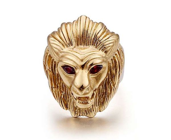 

lion 's head men zirconia ring bling jewelry micro pave cool finger rings hip hop hight quality wholesale, Silver
