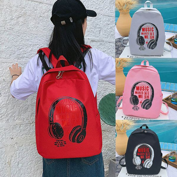 

simple backpack for women outdoor fashion oxford zipper contrast color with printed backpack multicolor selection travel bag