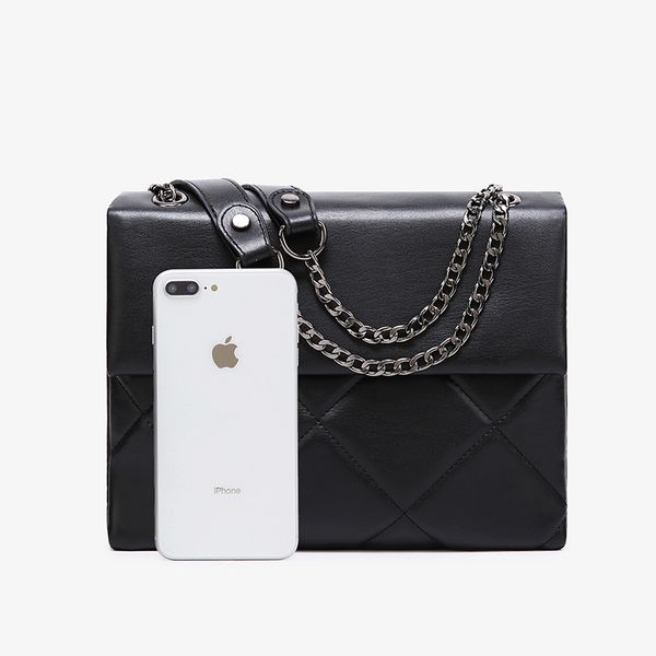 

женщина пакет 2019 осень ромба цепи пакет small c real натуральная кожа одного плеча satchel женщина luxury bag