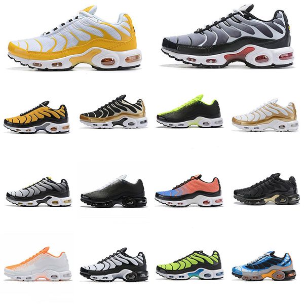 

Fashion Gold TN plus Men Running Shoes Green Triple Black Yellow Outdoor Training Sports Mens Outdoor Trainers Zapatos Sneakers Size 40-46