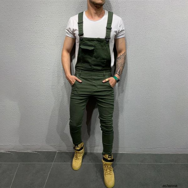 

fashion retro design slim black blue denim jumpsuit shredded cotton jeans denim romper jeans male bib jumpsuit jean pantsl025mzq4mzq4