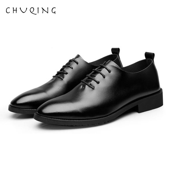 

chuqing summer breathable trend pointed official shoes men's dress shoes, Black
