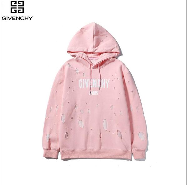 

новый дизайн роскошный glvenchyparis вышитые толстовка франция мода черный felpa толстовка большой белый группа мужчины женщины толстовки--3, Black