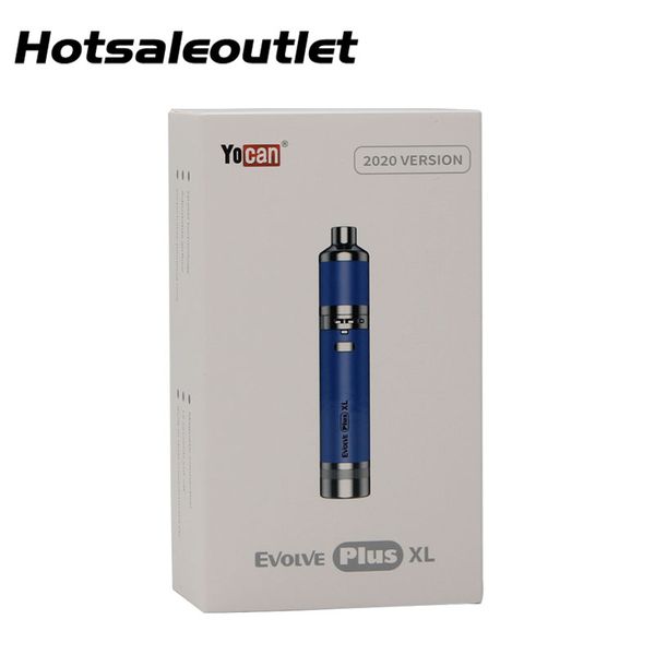 

100% оригинал Yocan Evolve Plus XL Starter Kits воск испаритель 1400 мАч Dab Pen испаритель Kit с силиконовой банкой Quad кварцевый стержень катушки