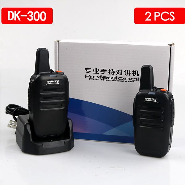 

2 pcs dongke 300 powerful walkie talkies handheld uhf 400-470mhz 16ch two way portable scan monitor ham cb radio walkie talkie