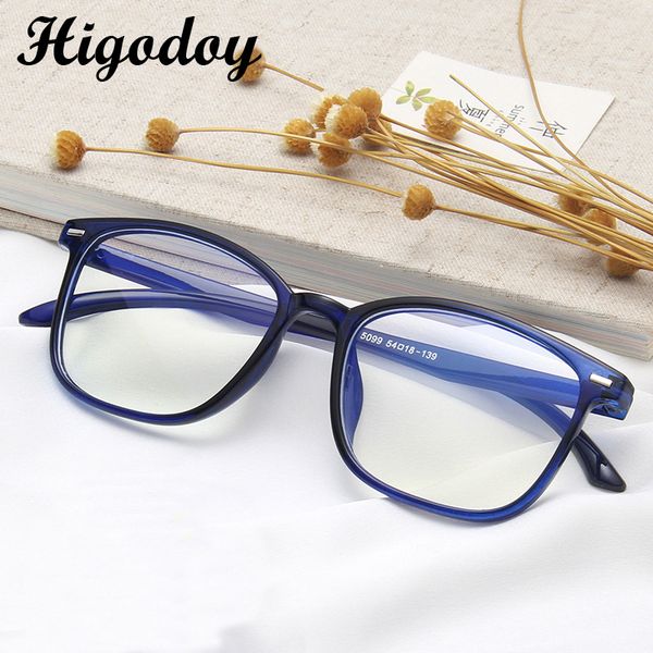 

fashion sunglasses frames higodoy retro anti-blue glasses frame for men vintage transparent goggle myopia blue light blocking eyeglasses wom, Black