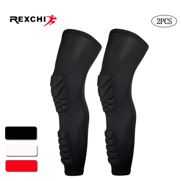 

rexchi 1 pair compression kneepads protective gear sports training knee pad support pressing foam brace basketball volleyball, Black;gray