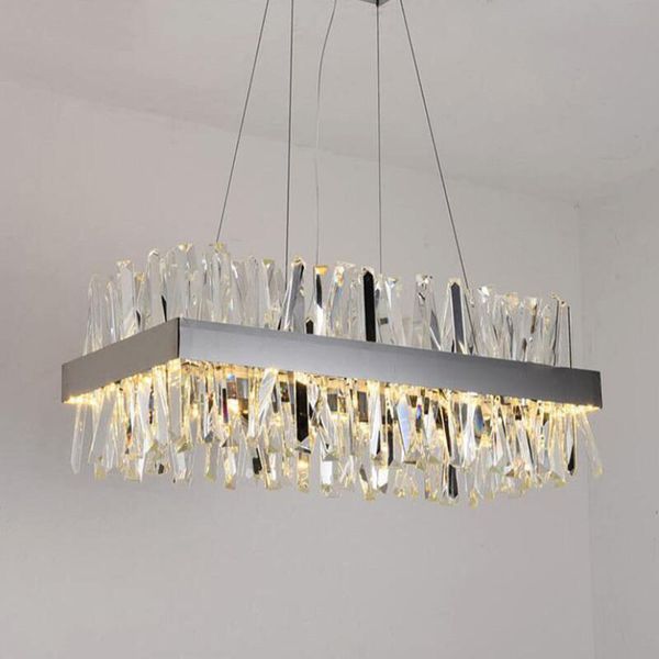 

luxury design modern crystal chandelier led light ac110v 220v luster cristal chrome dining room living room lamp