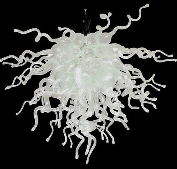 

novelty art white murano glass chandelier lighting living room decoration led bulbs custom made hand blown glass chandelier pendant light