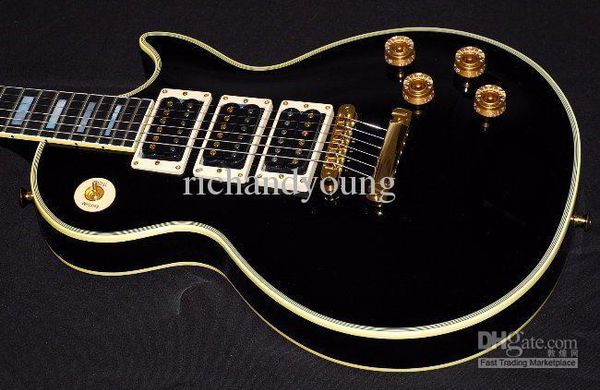 

wholesale custom peter frampton signature rosewood fingerboard electric guitar, 3 pickups black guitar