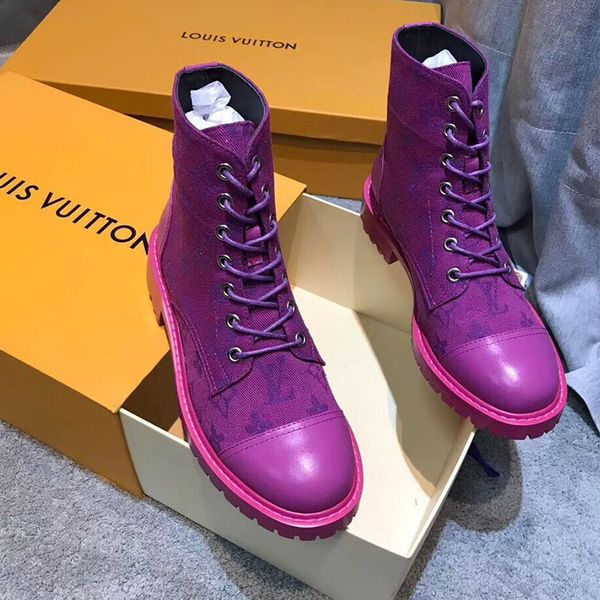 

fashion european and american autumn and winter fashion leather martin boots with round head short female knight boots thick bottom, Black