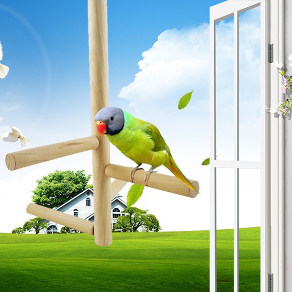 

ji long bird ladder swing parrot rotating stand bar /4 level log staircase / four level rotating stairs toys