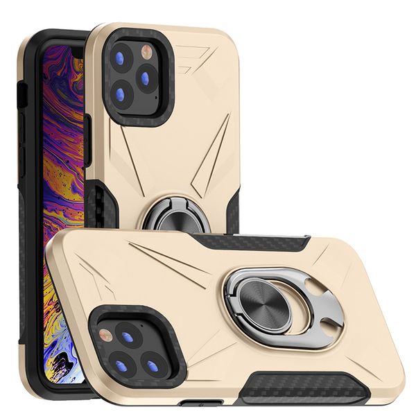 

Для iphone 11 про макс случая ПК TPU Ring Kickstand Shock Поглощение Защитная для Samsung Примечание
