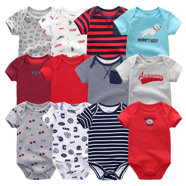 

2019 6pcs/set newborn baby boy clothes unicorn cotton baby girl clothes cartoon girls baby clothing jumpsuits bodysuits, White