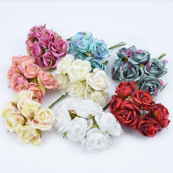 2019 Silk Roses Bouquet For Vases Diy Brooch Gifts Candy Box