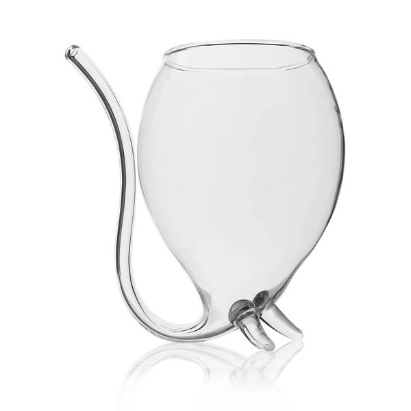 

творческий 300мл devil red wine glass transparent чашку со встроенным в питьевой tube стро чашка воды для дома bar hotel