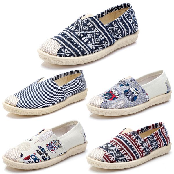 

2020 дешевые non-бренд vintage женская обувь скольжения на espadrilles chaussures flats повседневный холст обувь классический мокасины кросс