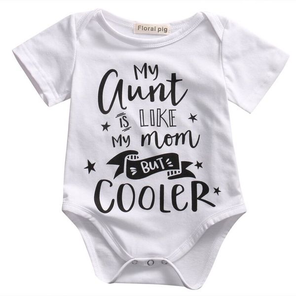 

newborn infant baby bodysuit romper infant boy girl jumpsuit clothes outfits, White