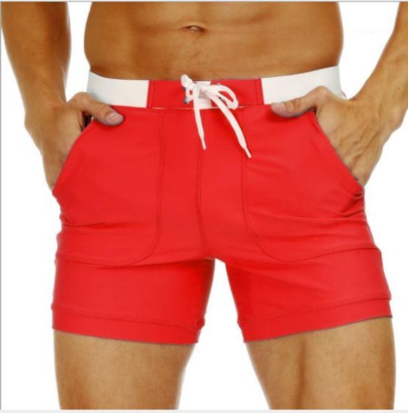 

knee length clothing plus size relaxed apparel mens swimming pants fashion pocket flat angle swim solid color fashion, White;black