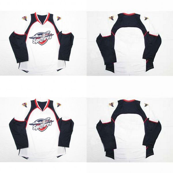 

Windsor Spitfires Jerseys 100% Embroidery cusotm any name any number Mens Womens Youth Hockey Jersey Fast Shipping