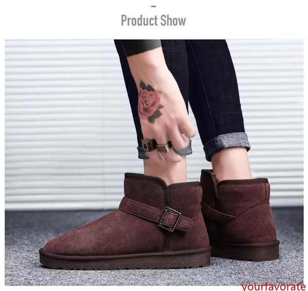 

designer boots for men women brown chestnut black grey winter booties knee ankle warm boots comfortable flats sneakers 36-45