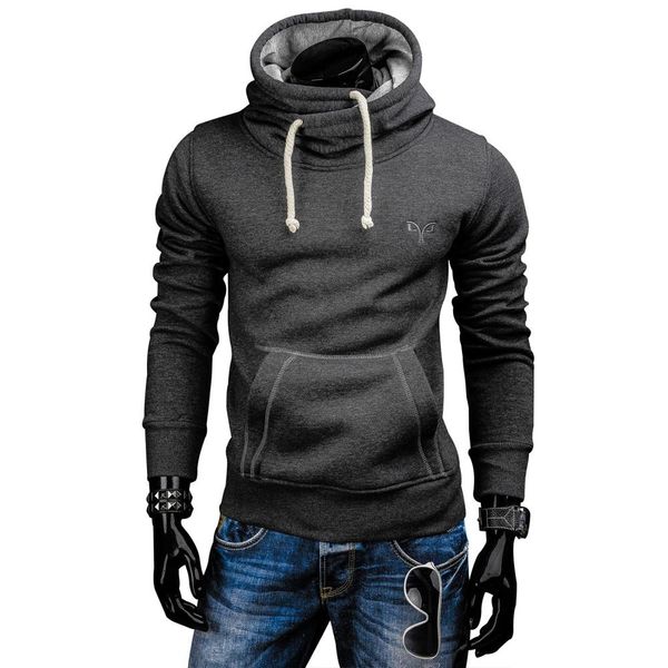 

zogaa men clothing bodybuilding hoodies slim fit sweatshirts casual gyms hoody pullovers male casual drawstring outerwear, Black