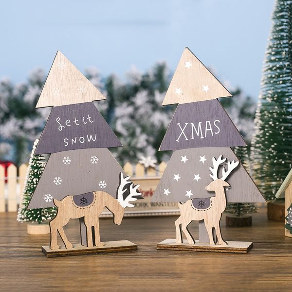 

creative wooden letter print christmas tree xmas wooden santa christmas tree festival ornament home decor gifts