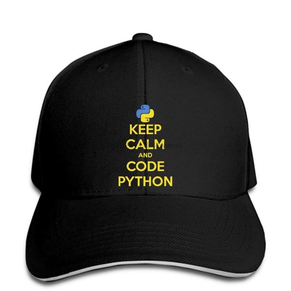 

leqemao keep calm and code python new men& baseball cap snapback hat peaked, Blue;gray