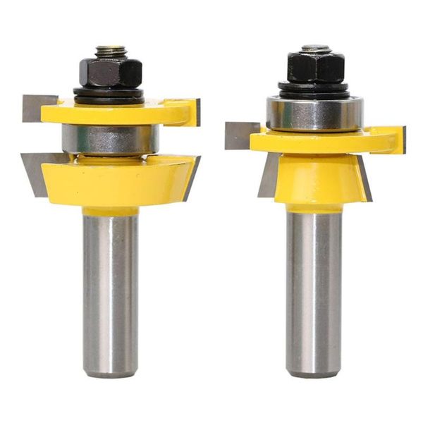 

2 pieces rail router bit 1/2 inch shank shaker woodworking chisel cutter woodworking milling cutter set