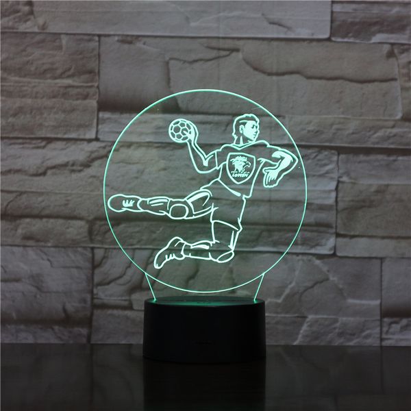

boy 3d led night light handball player action figure nightlight kids bedroom decorative lamp battery powered child night lamp 3d