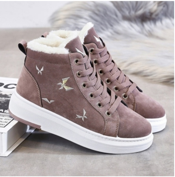 

high-cotton shoes 2019 new women's shoes students korean version winter plus velvet thick soled warm women snow boots, Black