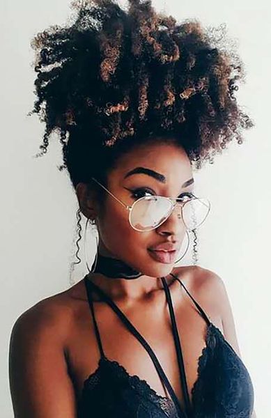 8A GRADE brasileira grampo de cabelo de rabo de cavalo no sopro do Afro Kinky encaracolado cordão ponytails extensão do cabelo para as mulheres negras 120g