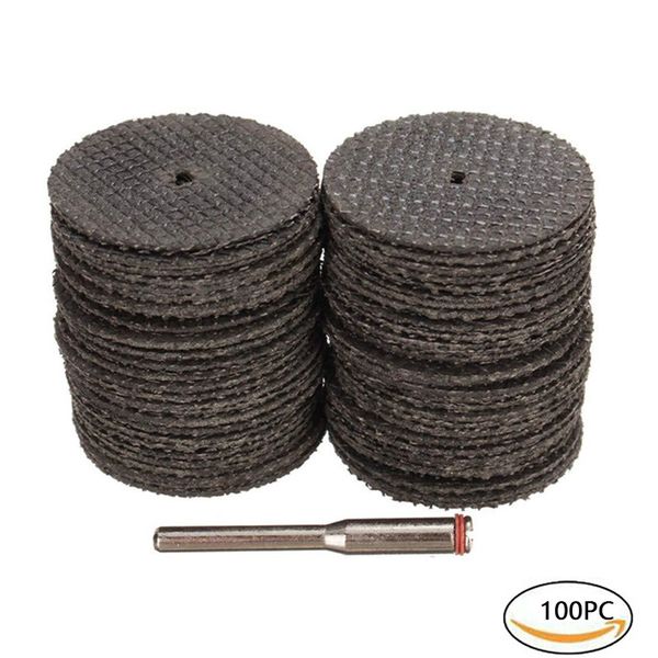 

100pc fiberglass reinforced cut off wheel w/ 2*mandrel 1/8inch fit rotary tool cutting discs mandrel